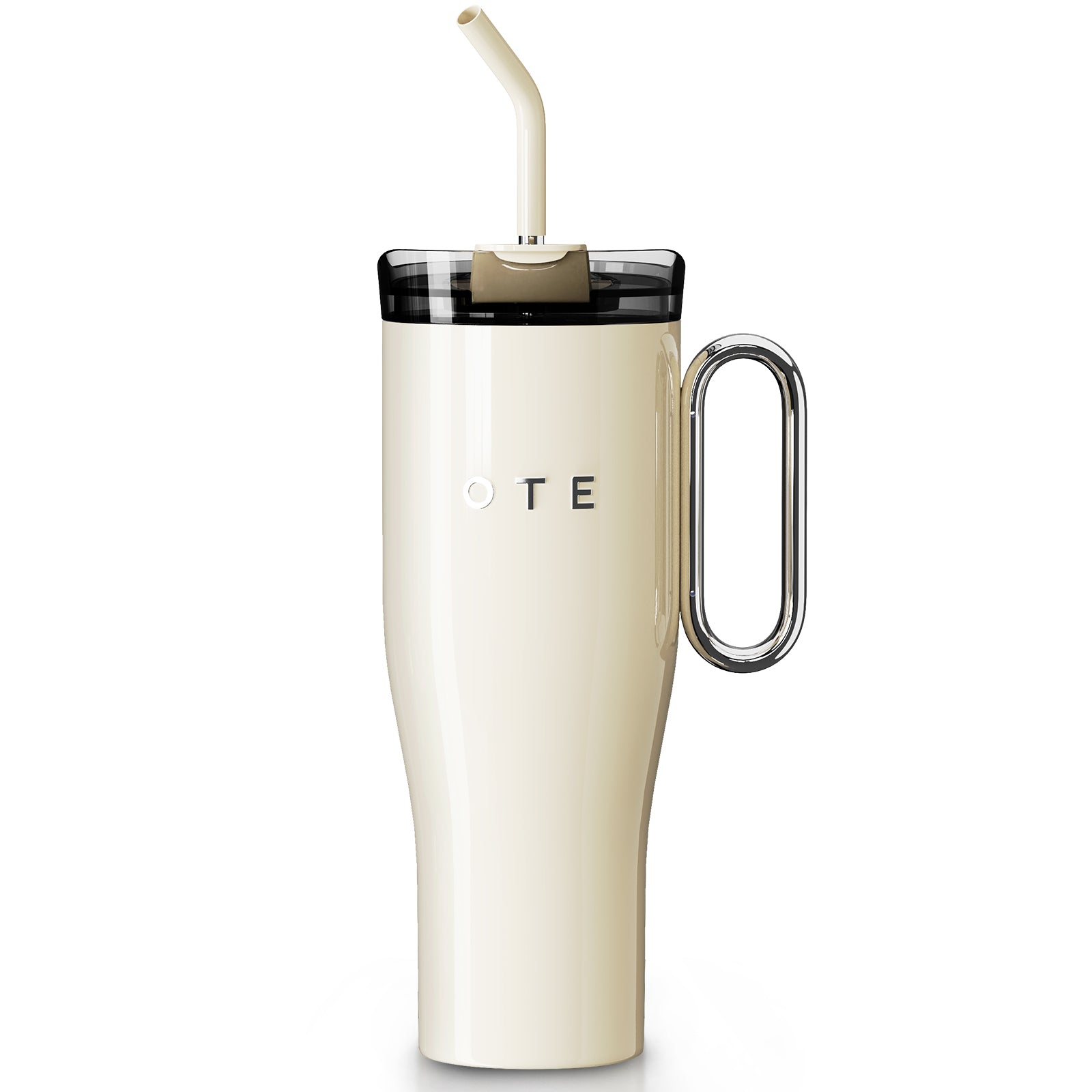 Ote1.2 l (42 oz) kávový hrnec jít, double-walled steel vacuum insulated mug with handle and straw, bpa free, portable car mug tumbler, thermal mug, kávový šálek na teplé a studené nápoje